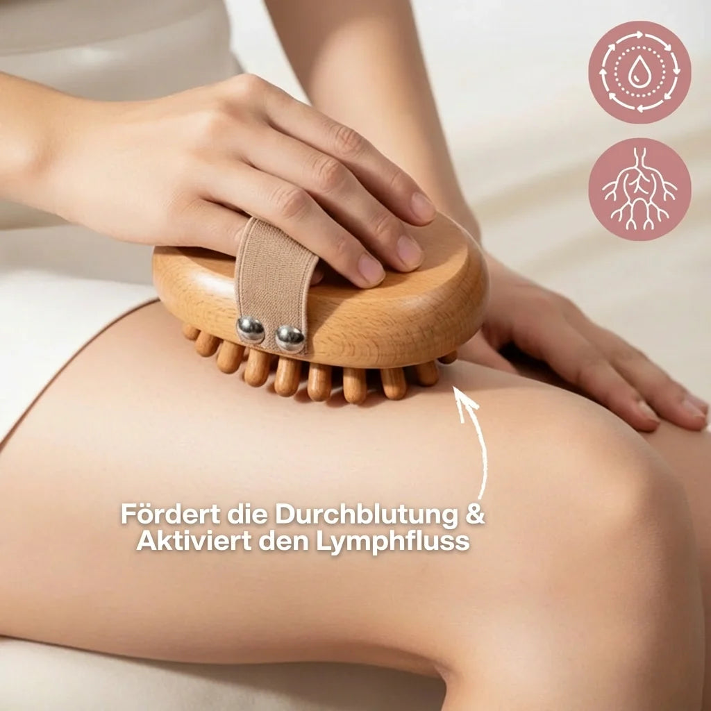 Hölzerner Anti-Cellulite-Körperroller – Fördert die Blutzirkulation und glättet die Haut