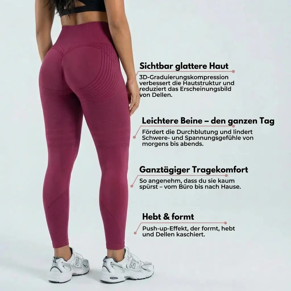 Cellumove 3D Leggings – Burgunder