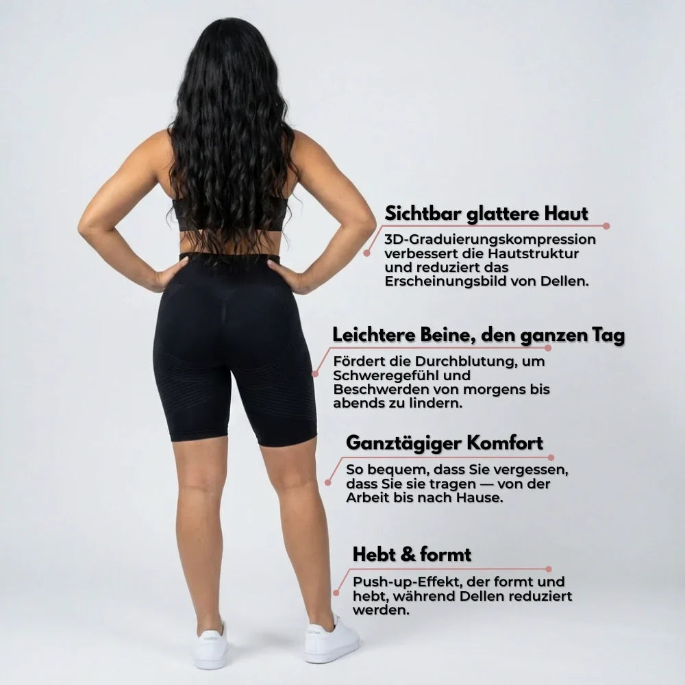 Cellumove 3D kurze Leggings – klassisches Schwarz