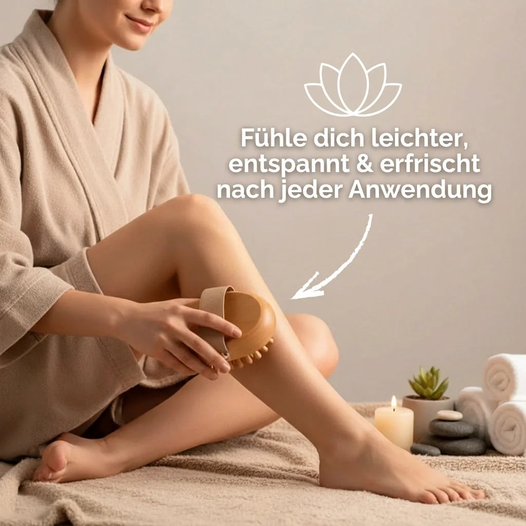 Hölzerner Anti-Cellulite-Körperroller – Fördert die Blutzirkulation und glättet die Haut