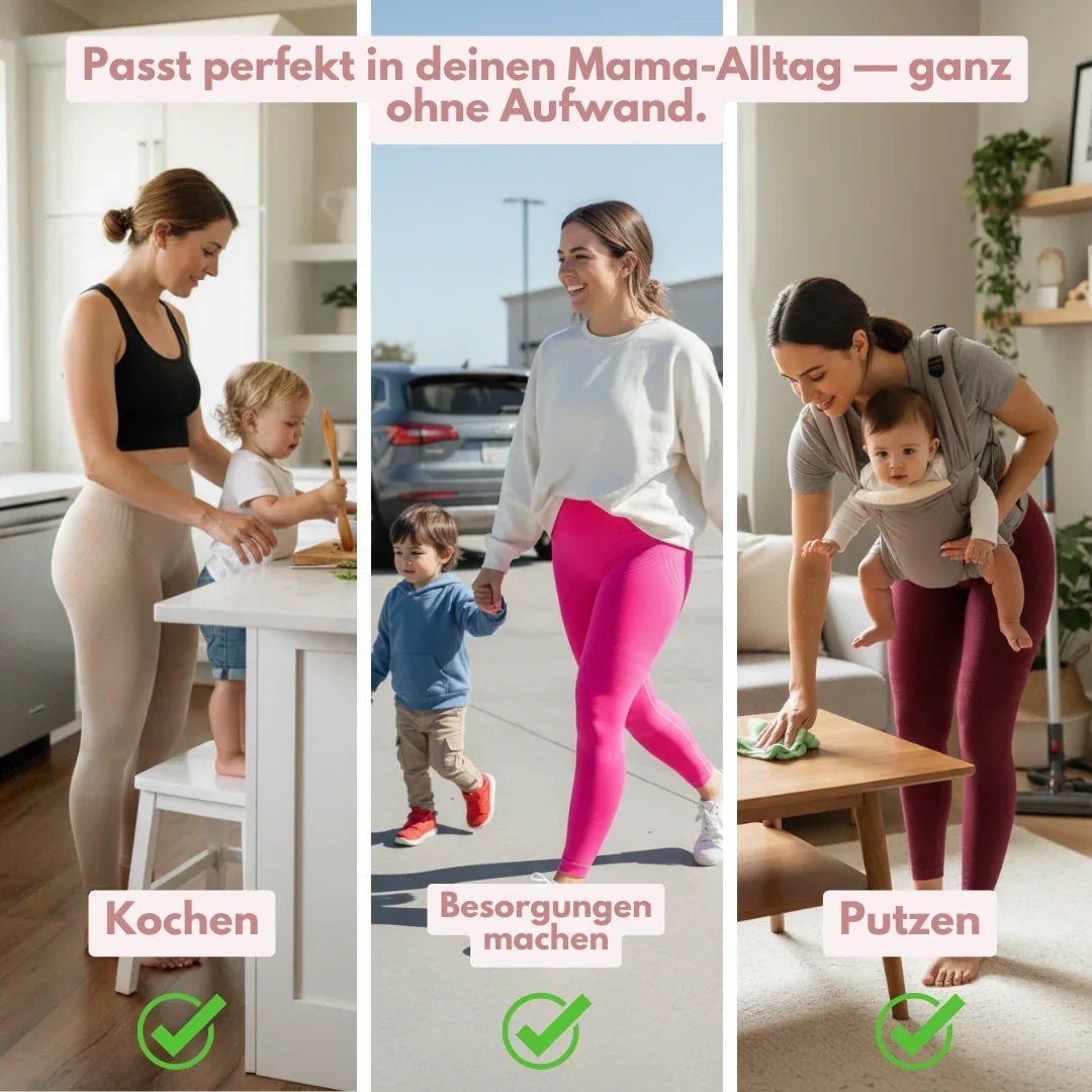 Cellumove 3D Legging – oder Geld zurück. Die Leggings nach der Schwangerschaft, auf die über 25.000 Mamas schwören.
